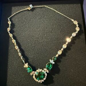 Swarovski Emerald and Gold Necklace